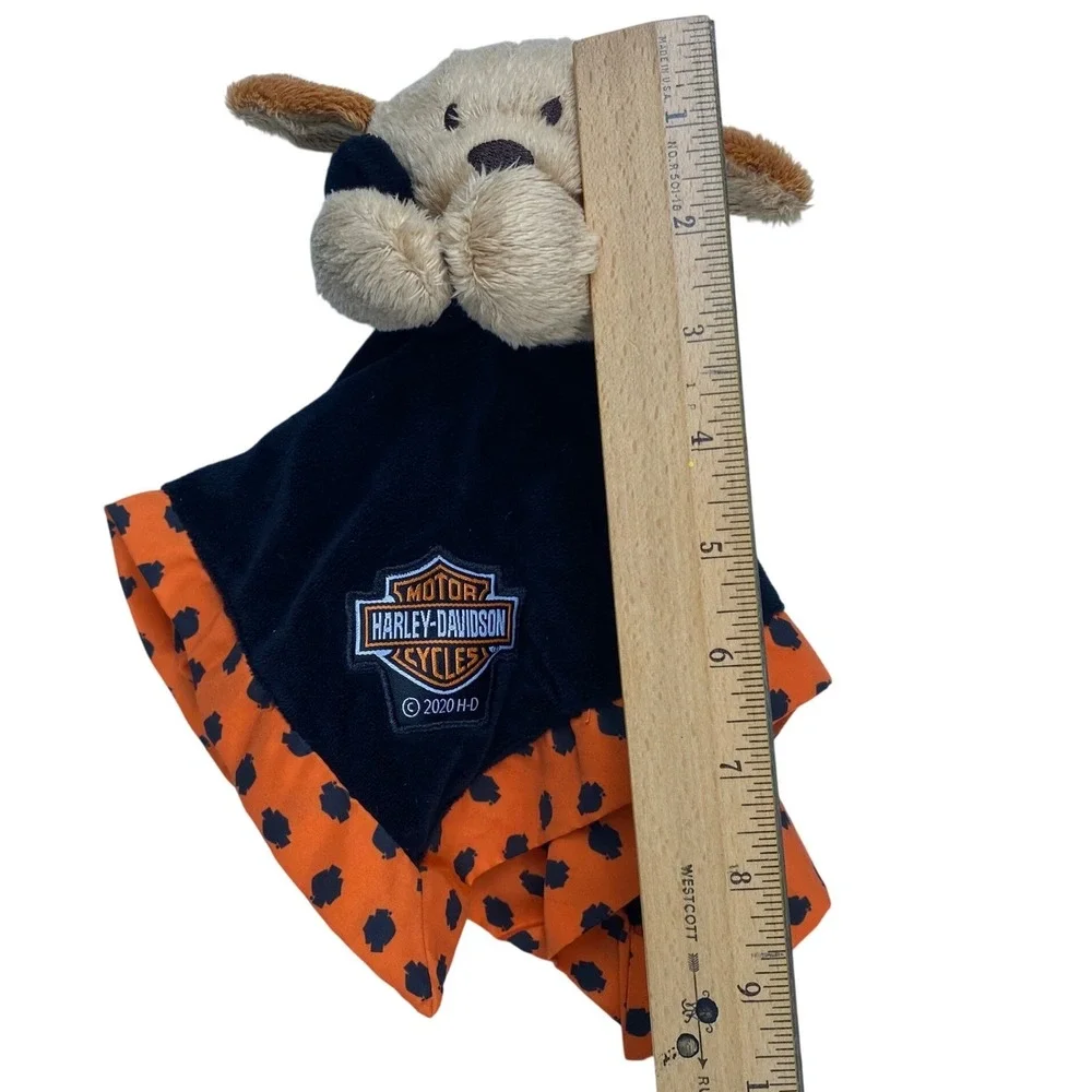 Harley-Davidson Baby Puppy Dog Security Blanket Lovey Black Orange 2020 WP602‎